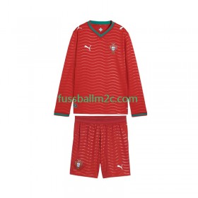 Fußballtrikots Portugal World Cup Kinder Heim Trikotsatz 2026 Langarm